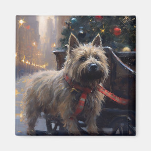 Imã Cairn Terrier Christmas Fesason Season
