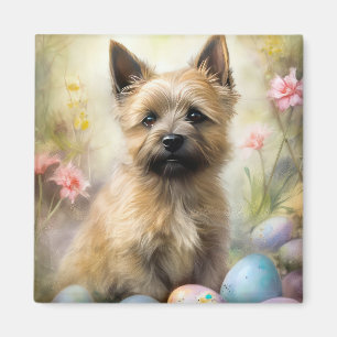Imã Cairn Terrier com Feriado de Ovos de Páscoa