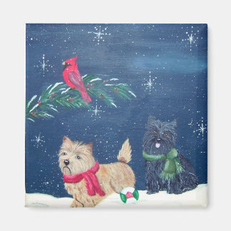 Imã Cairn Terrier Winter Magnet
