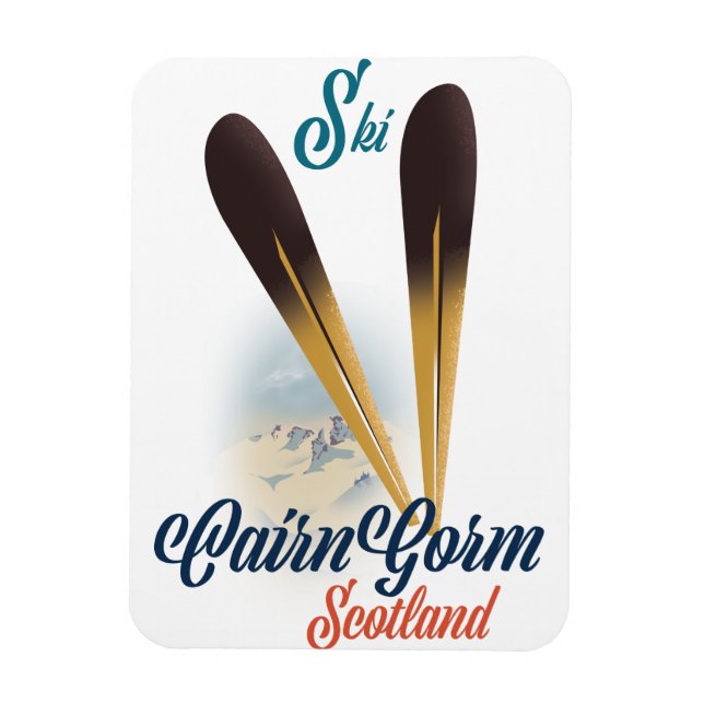 Ímã CairnGorm Scotland Ski poster (Vertical)