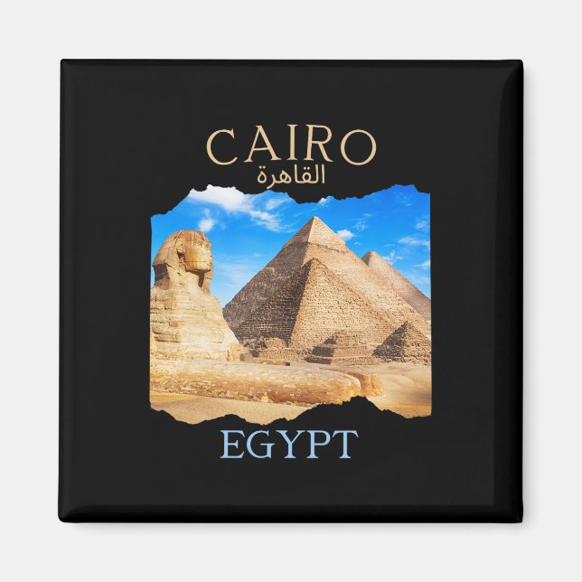 Imã Cairo Egito Pirâmides cairo' Em Árabe Egípcio Vac (Frente)