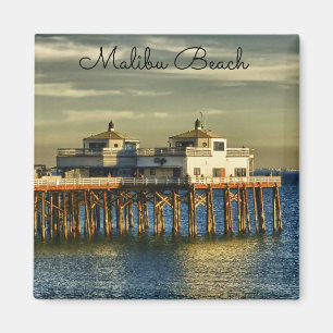 Imã Cais sereno Califórnia da praia de Malibu