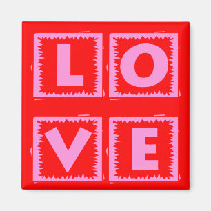 Imã Caixa de Amor Rosa