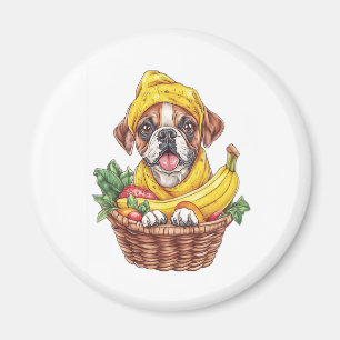 Imã Caixa de Banana Lutadora � Cachorro de Fruta Engra