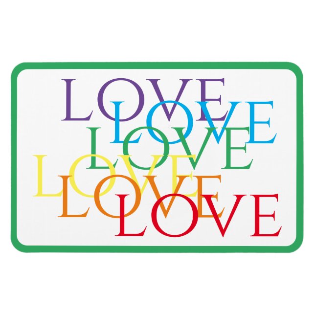 Ímã CAIXA DE CORRENTE AMOR 4x6 Lente flexível/Verde (Horizontal)