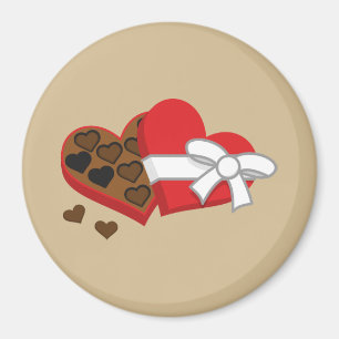Imã Caixa de Presente de Chocolate Cardíaco - Dia de o
