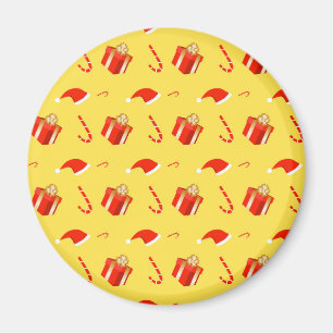 Imã Caixa de presentes de Natal Cana de chocolate