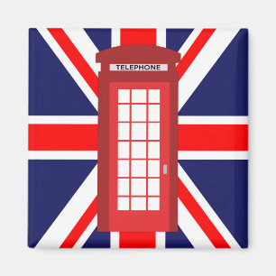 Imã Caixa de telefone britânica bandeira do Reino Uni