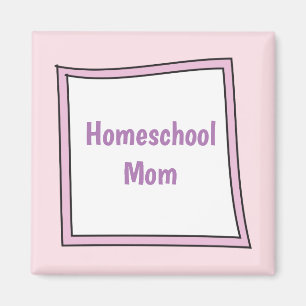 Imã Caixa roxa legal com mamã de Homeschool