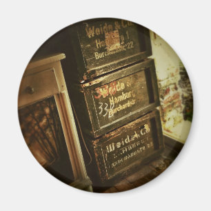 Imã Caixas De Madeira Empilhadas Rústica Desbotadas