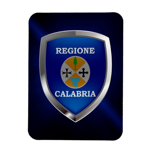 Ímã Calábria - Emblema metálico (Vertical)