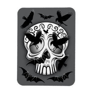 Ímã Calaveras Decorativas do Halloween