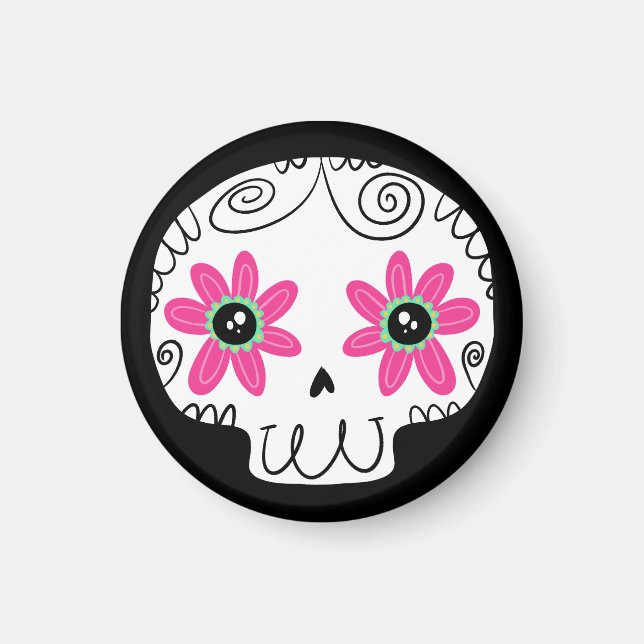 Imã Calaverita Dia dos Mortos do Crânio do Açúcar (Frente)