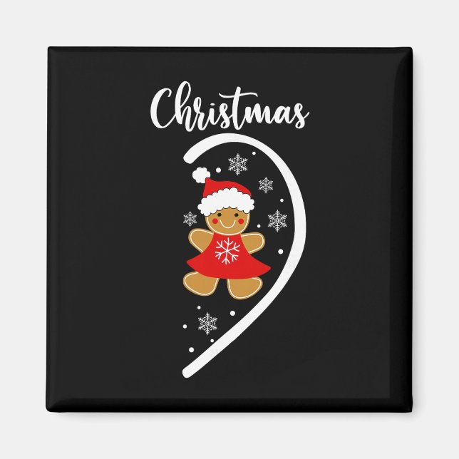 Imã Calça de Natal Combinando Natal Feliz Preto Crew N (Frente)