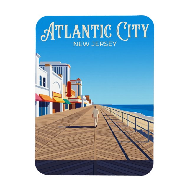 Ímã Calçada de Atlantic City EUA (Vertical)