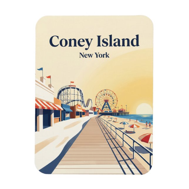 Ímã Calçada de Coney Island EUA (Vertical)