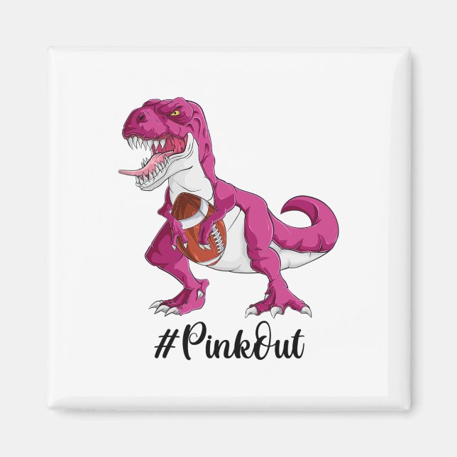 Imã Calçados de Dinossauro Rosa Boys Awarenes de Cance (Frente)