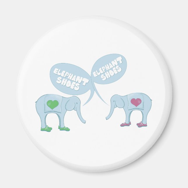 Imã Calçados elefantes (Frente)