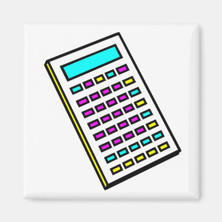 Imã Calculadora CMYK Gráfico Retro