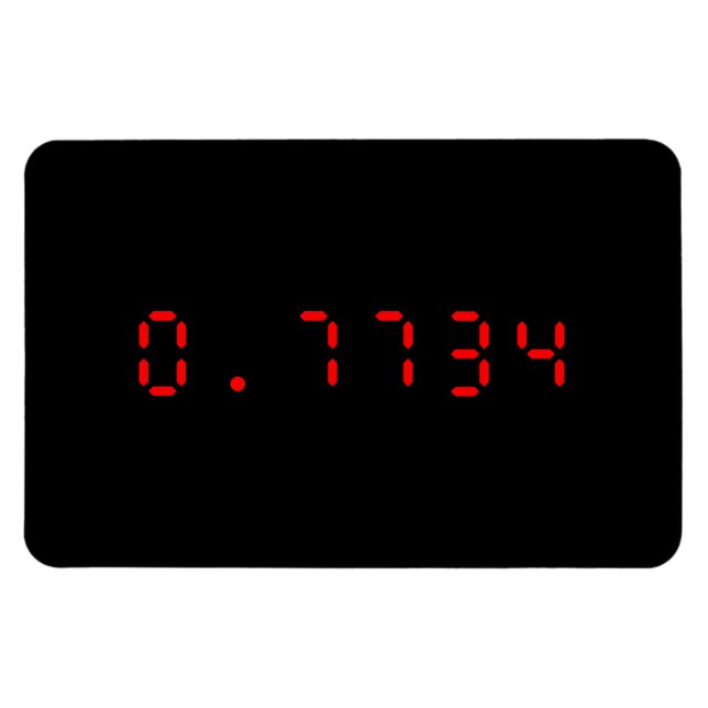 Ímã Calculadora de LED Hello | 0,7734 (Horizontal)