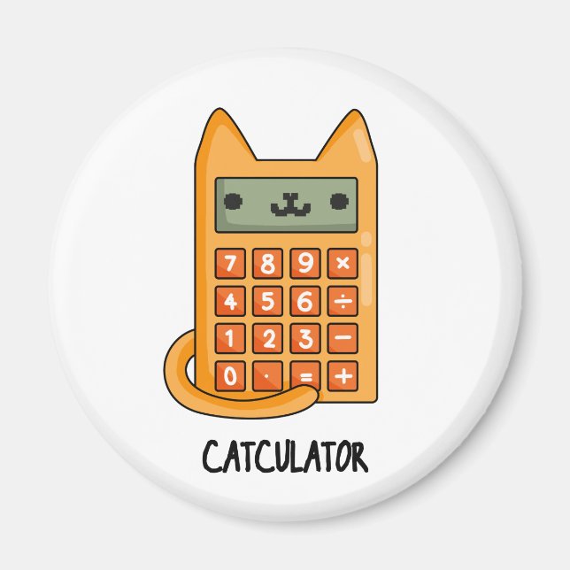 Imã Calculadora Funny de Gato (Frente)