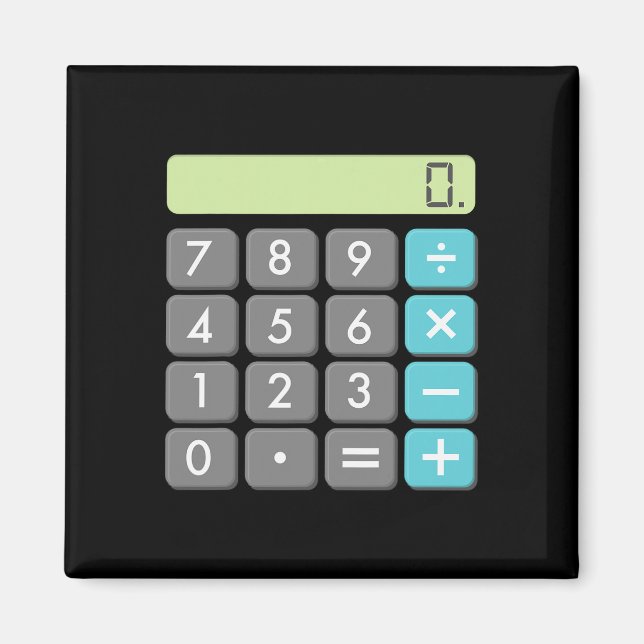 Imã Calculadora Halloween Figurume Matemática Geek Leg (Frente)