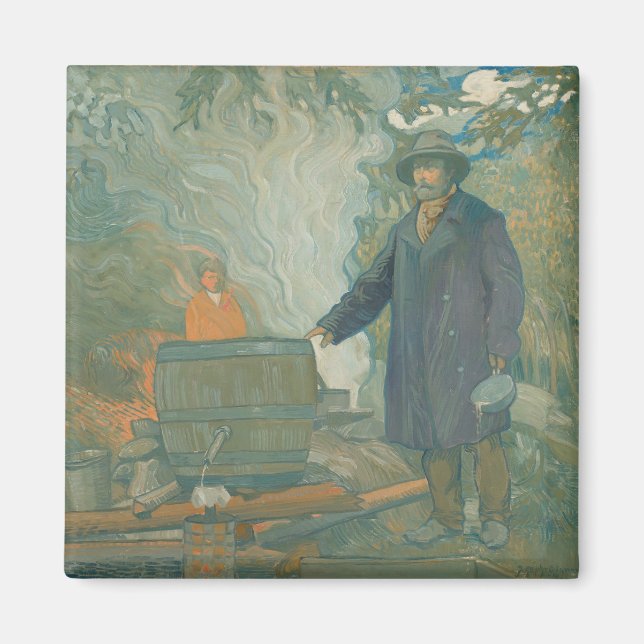 Imã Caldeira Branca de Moonshiners Florestais (Frente)