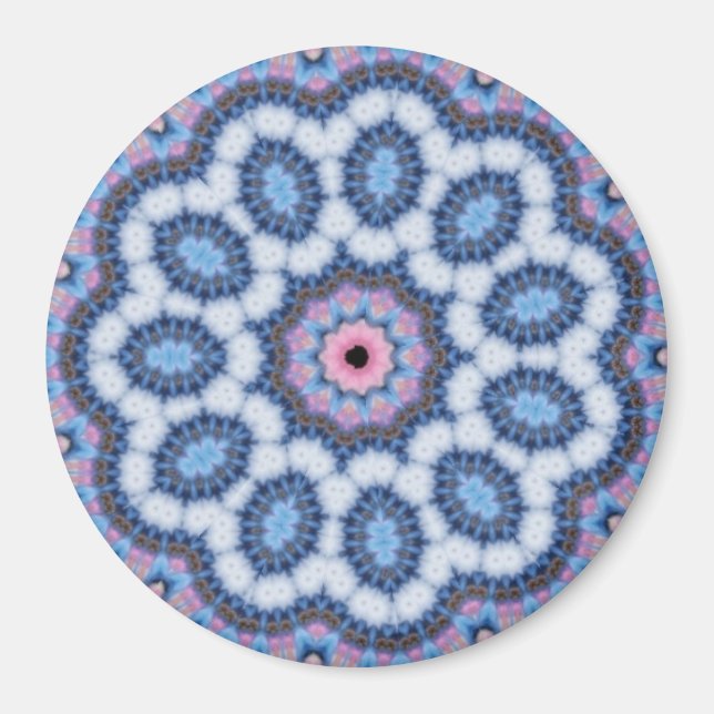 Imã caleidoscópio cor-de-rosa azul n (Frente)