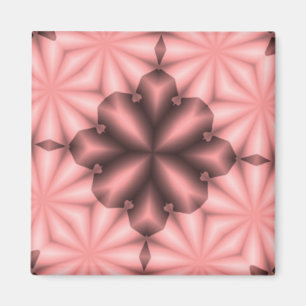 Imã Caleidoscópio das Estrelas Florais, Rosa e Preto