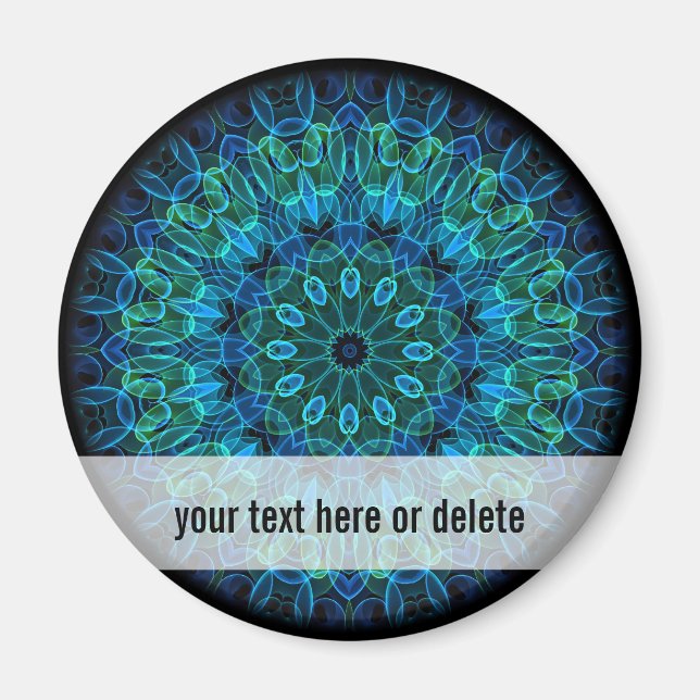 Imã Caleidoscópio verde azul (Frente)