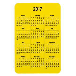 Ímã Calendário 2017 Preto Personalizável Grande