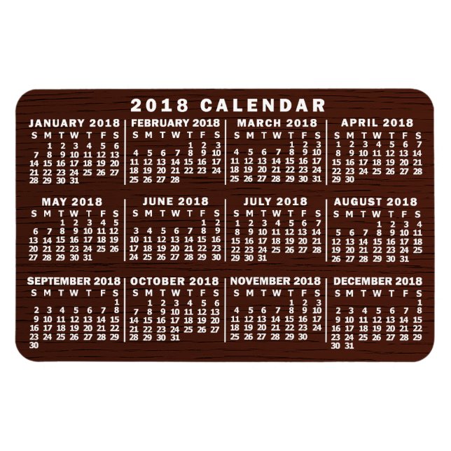 Ímã Calendário 2018 (Consulte Descrição para Nova Vers (Horizontal)