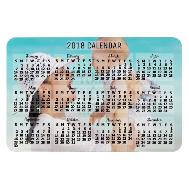 Ímã Calendário 2018 (Consulte Descrição para Nova Vers (Horizontal)