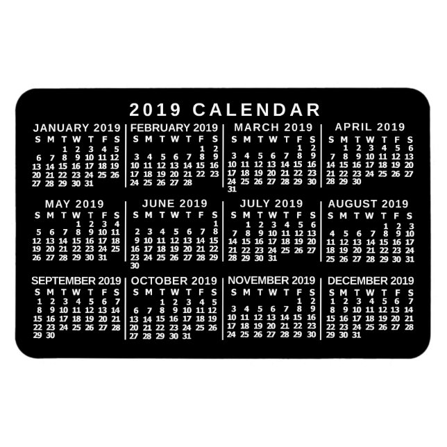 Ímã Calendário 2019 (Consulte Descrição de Nova Versão (Horizontal)