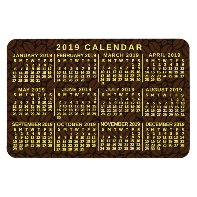 Ímã Calendário 2019 (Consulte Descrição de Nova Versão (Horizontal)