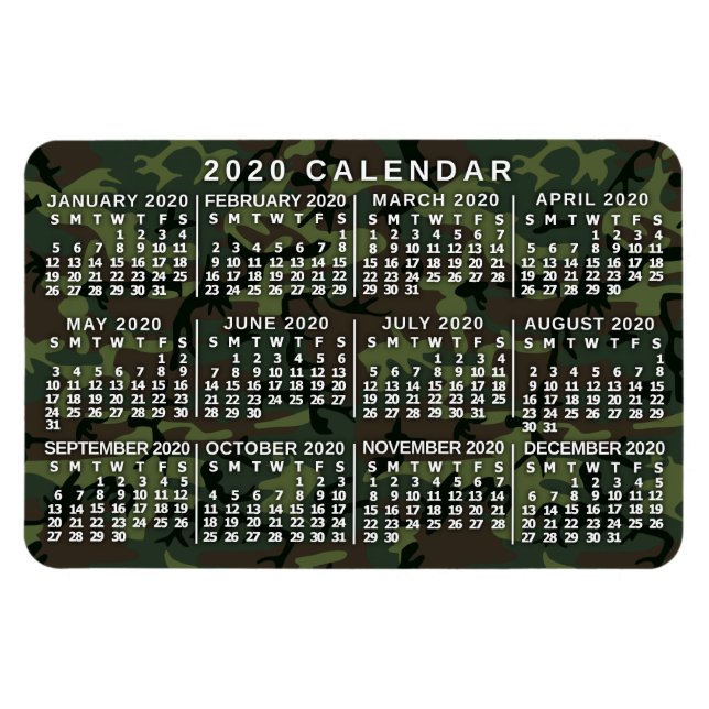Ímã Calendário 2020 (Consulte Descrição de Nova Versão (Horizontal)