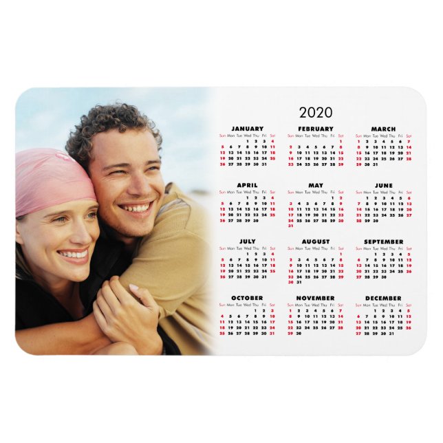 Ímã Calendário 2020 Sua Foto (Horizontal)