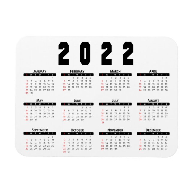 Ímã Calendário 2022 (Horizontal)