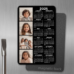 Ímã Calendário 2023 com 4 Colagem de Fotos - preto<br><div class="desc">Uma colagem de 4 fotos com um calendário. Um item divertido para o Ano Novo. Adicionar 4 fotos quadradas a este design.</div>