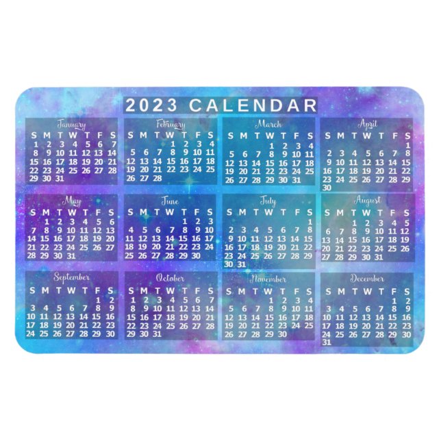 Ímã Calendário 2023 (Consulte Descrição da Versão Mais (Horizontal)