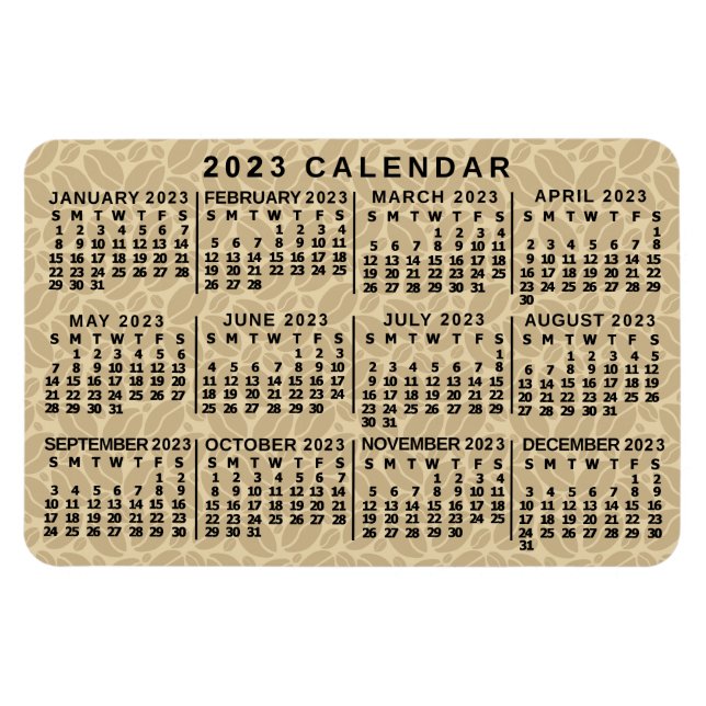 Ímã Calendário 2023 (Consulte Descrição da Versão Mais (Horizontal)