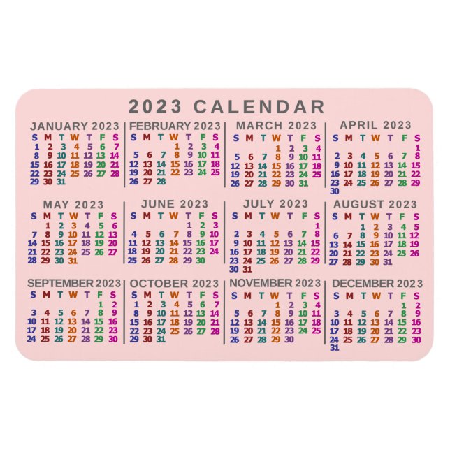 Ímã Calendário 2023 (Consulte Descrição da Versão Mais (Horizontal)