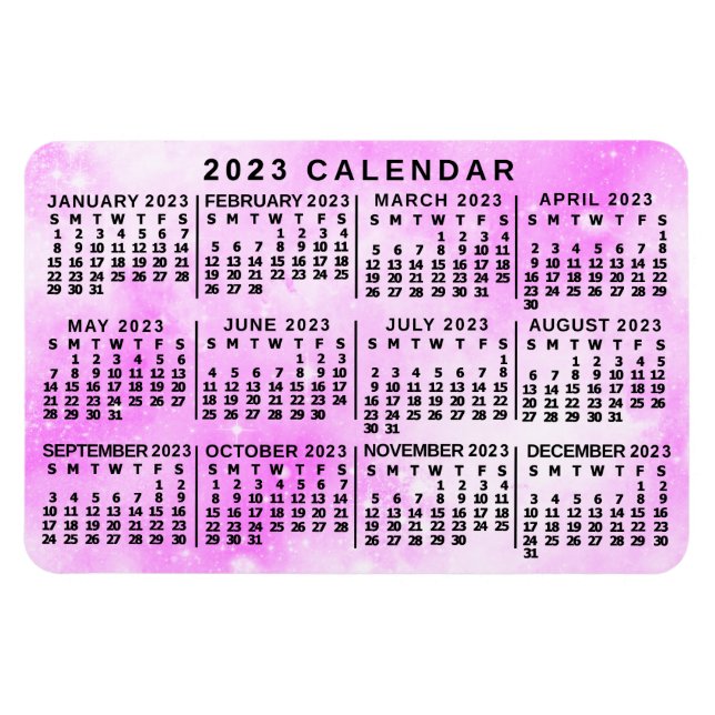 Ímã Calendário 2023 (Consulte Descrição da Versão Mais (Horizontal)
