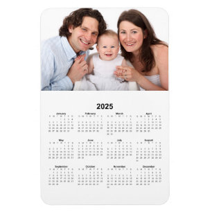 Ímã Calendário 2025 com Imagem de Fotografia Personali