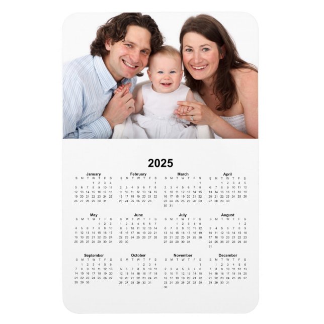 Ímã Calendário 2025 com Imagem de Fotografia Personali (Vertical)