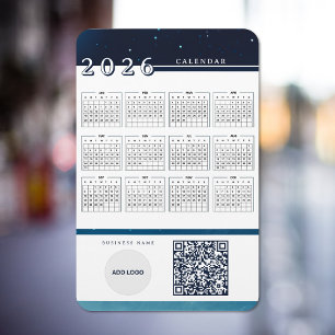 Ímã Calendário 2026 Adicionar logotipo Código QR Códig