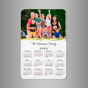 Ímã Calendário 2026 com Nome e Foto Personalizáveis