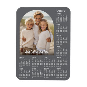 Ímã Calendário 2027 com Foto - Arco Moderno