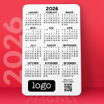Ímã Calendário com logotipo comercial e código QR<br><div class="desc">Um item muito útil para a escola ou para o escritório doméstico. Isto mostra uma exibição de ano de cheio de todas as datas. Um calendário impresso em um ímã combina praticidade com conveniência, transformando um espaço de trabalho essencial em uma ferramenta de gerenciamento de tempo. Este design inovador apresenta...</div>