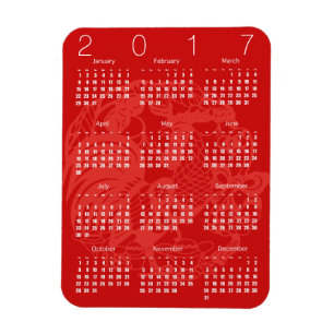Ímã Calendário de 2017 do Magnet 2